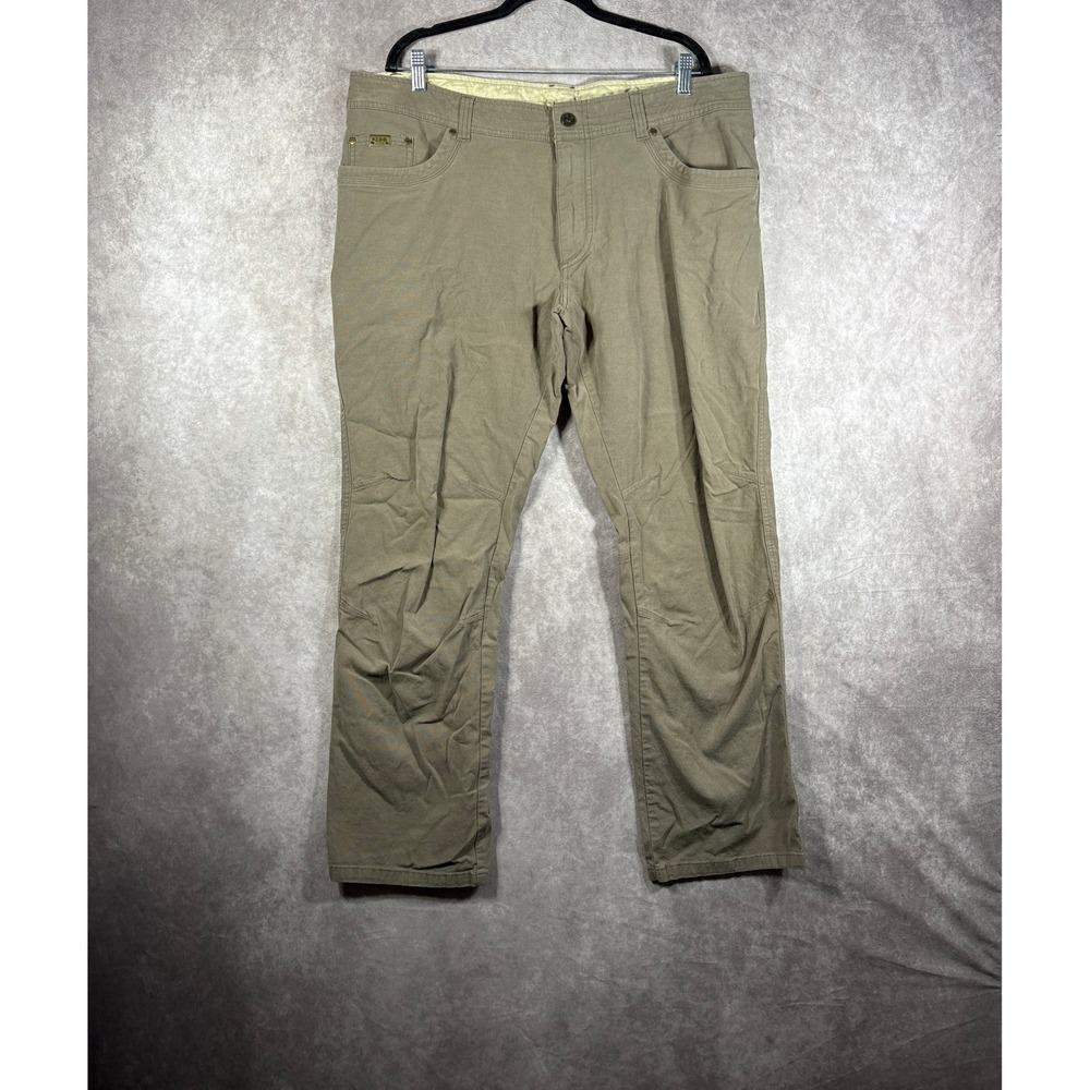 Kuhl Pants Mens 40x32 Brown Kanvus Jean Outdoor Hiking Stretch Articulated Knee
